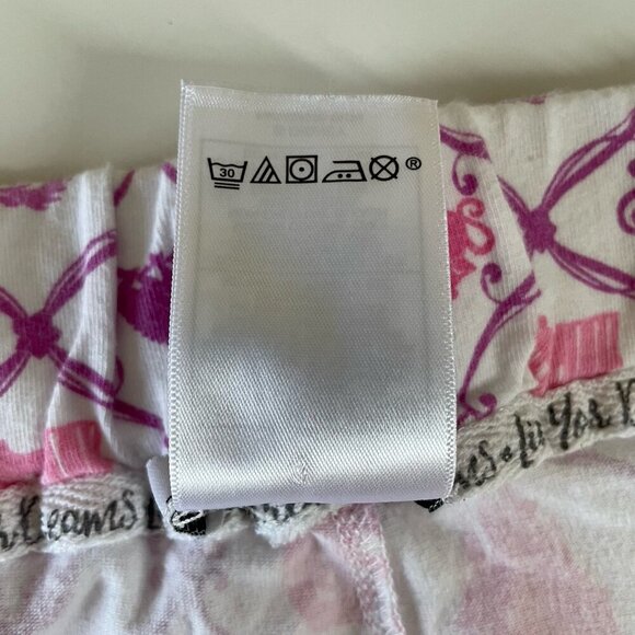 Disney Parks Cotton Pajama Pants 3X Pink / White Cropped Jersey Knit - Picture 7 of 8